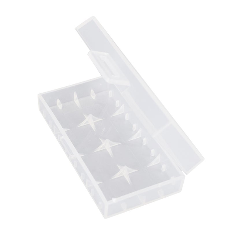 Battery Storage Transparent Plastic Case - Waterproof Durable Portable Organizer for 18650 Lithium Batteries, Travel Camping Use - Image 1