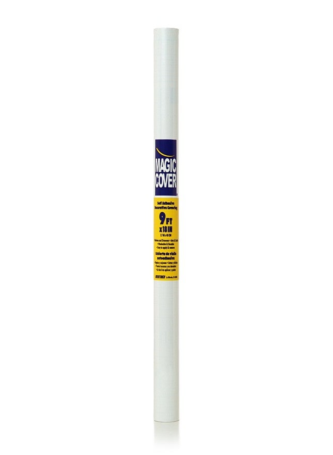 Magic Cover Premium Adhesive Vinyl Contact Shelf Liner and Drawer Liner, 18"x9', White - Image 1
