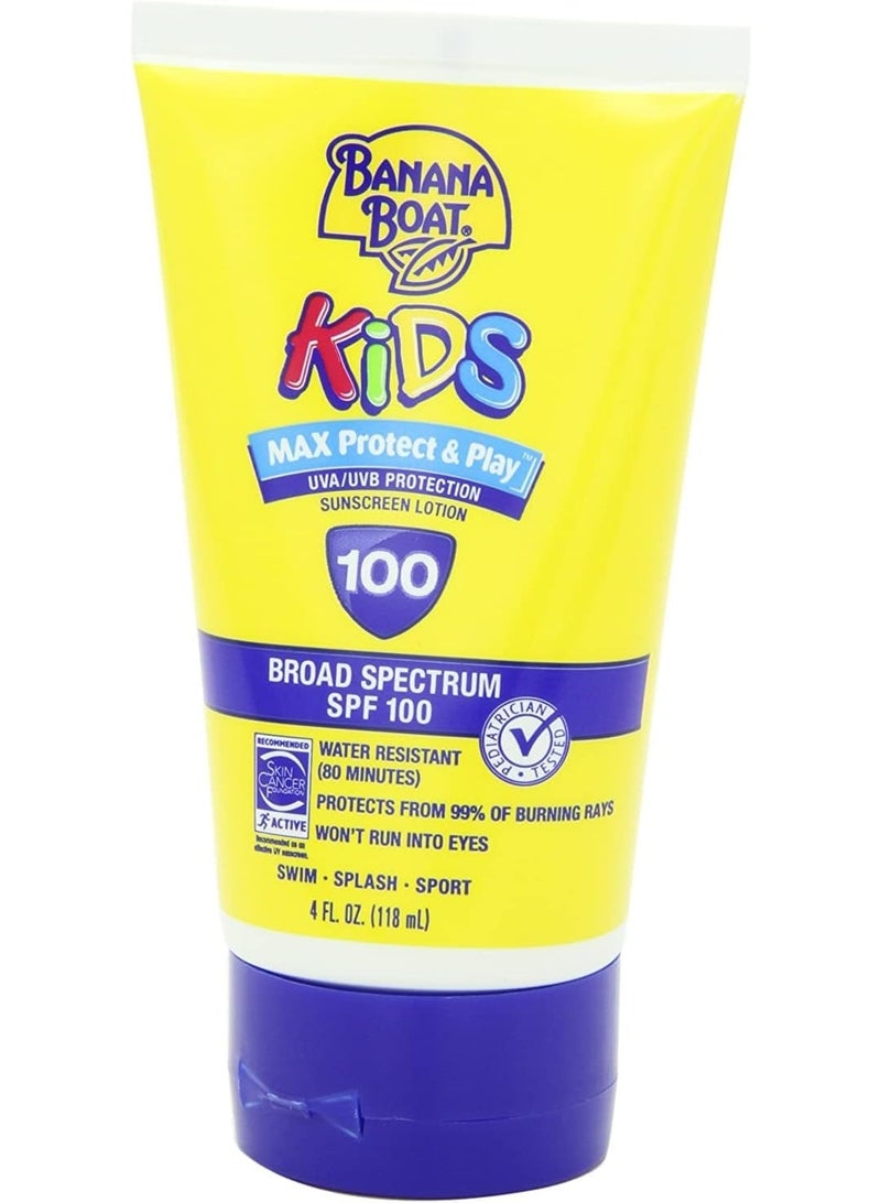 Banana واقٍ شمسى للأطفال من بانانا بوت ماكس بروتكت آند بلاي طيف واسع SPF 100 4 أونصة - Image 5