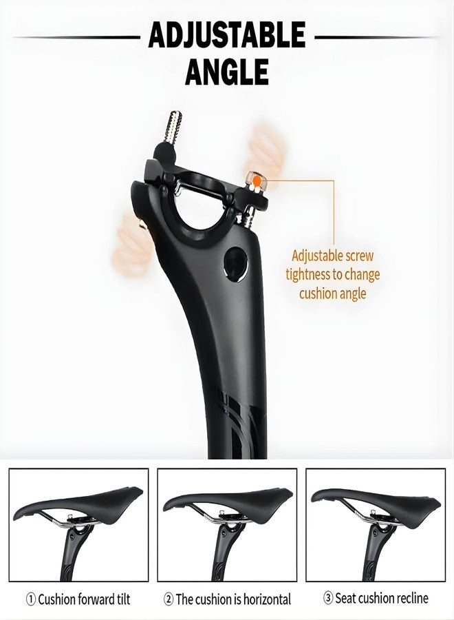 FCCRACING Toseek Carbon Fiber Bicycle Seatpost 400mm Matte Black for MTB & Road Bikes (27.2MM) - Image 4
