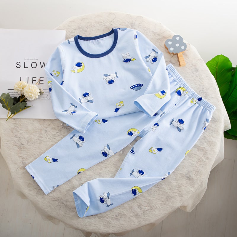 Children'S Underwear Set Boys And Girls Seamless Lycra Cotton Thermal Tops And Pants For Older Kids Cotton Casual Pajamas - Image 2