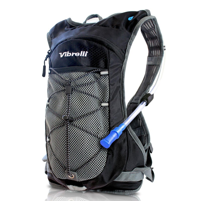 Vibrelli Hydration Pack & 2L Hydration Water Bladder - High Flow Bite Valve - Hydration Backpack with Storage - Lightweight Running Backpack, Also for Cycling, Hiking, Ski, Snow for Men, Women & Kids - Image 1