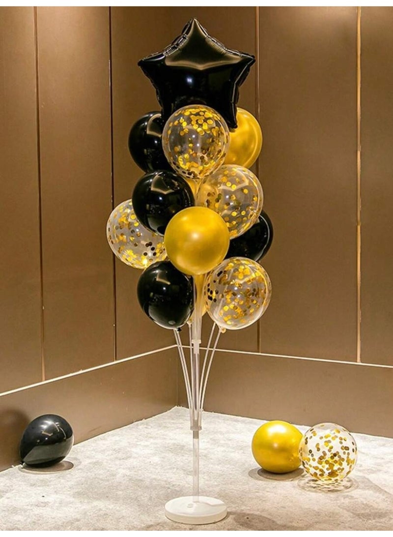 Graduation Party Decorations 2026 Balloon Set – 16PCS Black Gold Graduation Balloons with Star Balloon Party Decor - Image 1