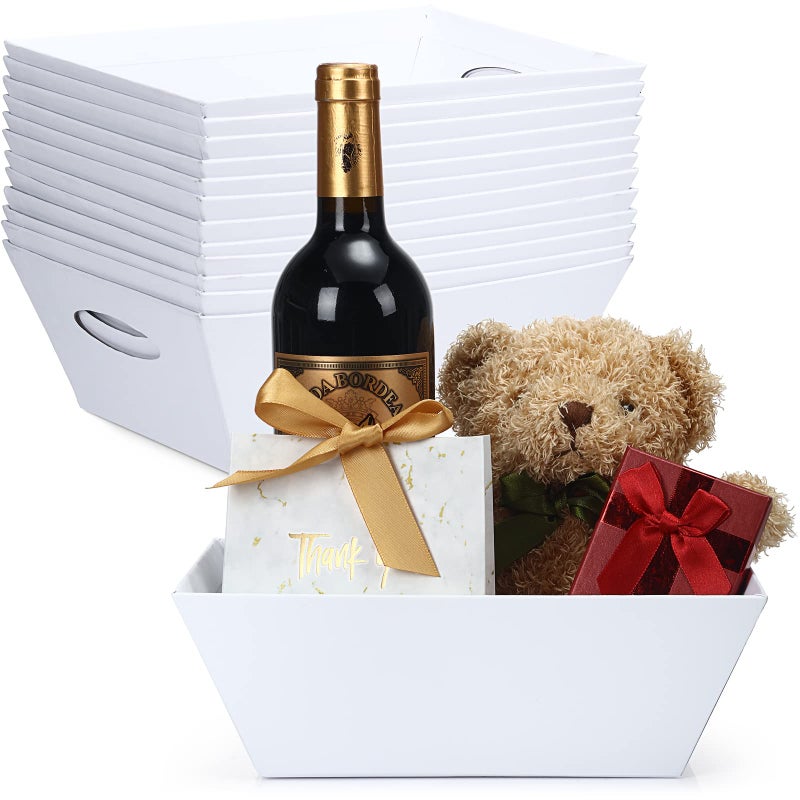 Amyhill Amyhill 12 PCS Baskets for Gifts Empty Baskets Bulk with Handle Small Gift Bags for Christmas Thanksgiving Wedding Birthday Party Wrapping Gift