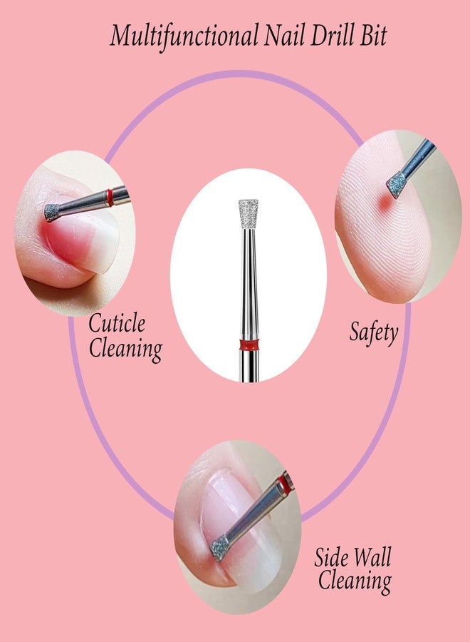 BITNBITH Inverted Tapered Cuticle Nail Drill Bit 3/32" Diamond Professional Safety Under Nail cleaner,Nail Prepare Dead Skin Cleaner,Drill Bits for Manicure Cuticle,Nail Prep, Nail Supplies,Fine - Image 3