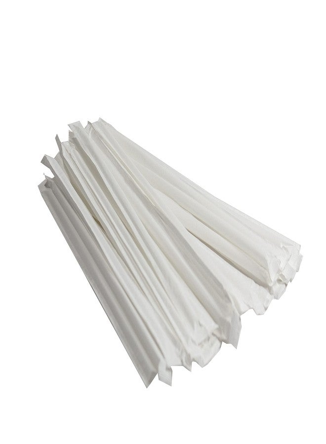 Concession Essentials Plastic Straws Wrapped 1000 Pack - 8 inch Drinking Straw, Foodservice Disposable Straws, Bulk Set (CEClear7.75wrapped-1000ct) - Image 1