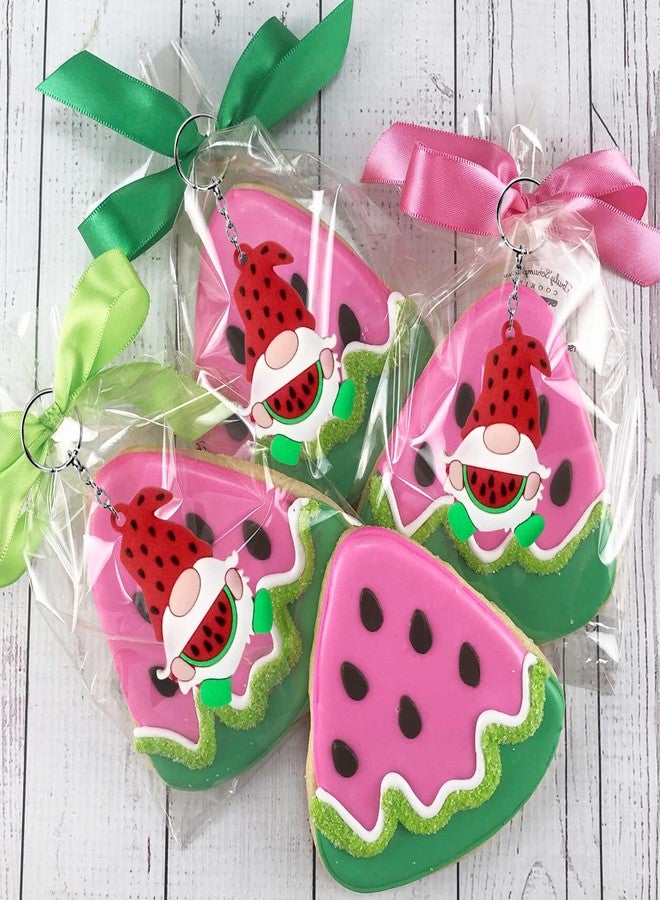 iMagitek 24 Pack Watermelon Gnome Keychains Watermelon Party Favors for One in a Melon Party Decorations Summer Fruit Watermelon Party Supplies Decorations - Image 5