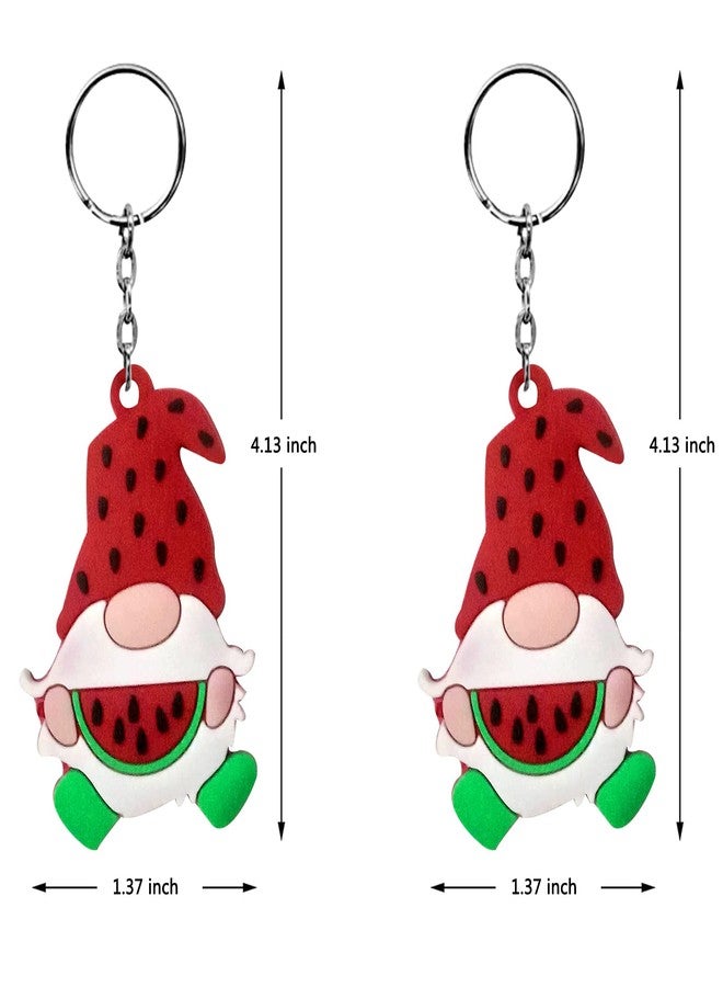 iMagitek 24 Pack Watermelon Gnome Keychains Watermelon Party Favors for One in a Melon Party Decorations Summer Fruit Watermelon Party Supplies Decorations - Image 2