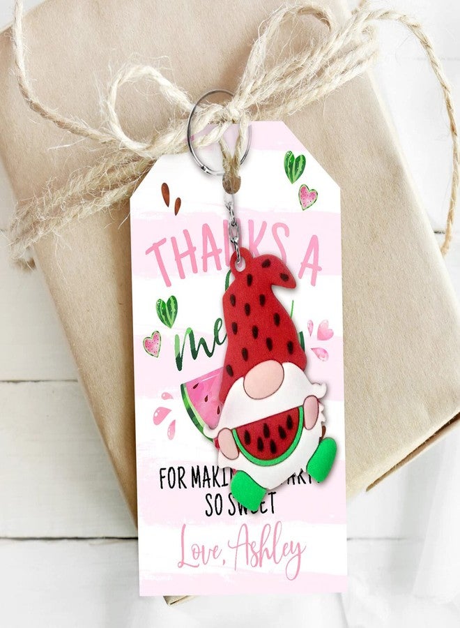 iMagitek 24 Pack Watermelon Gnome Keychains Watermelon Party Favors for One in a Melon Party Decorations Summer Fruit Watermelon Party Supplies Decorations - Image 4