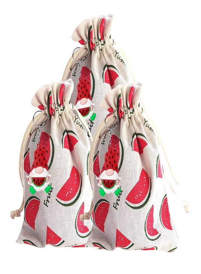 iMagitek 24 Pack Watermelon Gnome Keychains Watermelon Party Favors for One in a Melon Party Decorations Summer Fruit Watermelon Party Supplies Decorations - Image 3