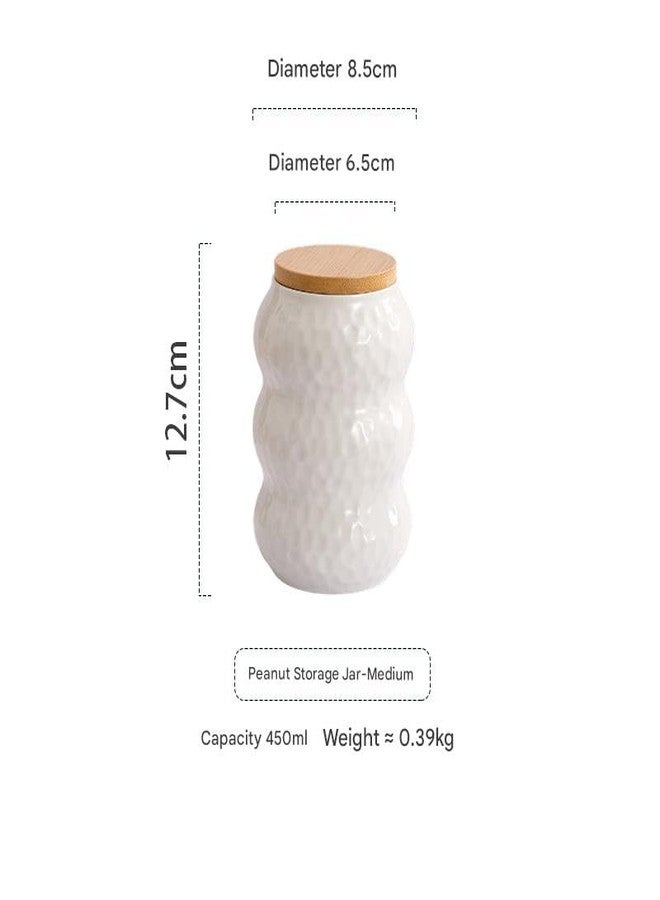 POSHOPS Ceramic Container, Ceramic Jar with Lid, Stackable Containers with Airtight Seal Container Kitchen Food Storage Jars for Serving Ground Coffee, Tea, Sugar, Spice and More (medium 15oz/450ml) - Image 3