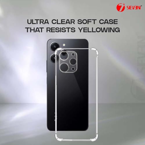 7-Seven 7SEVEN® Back Cover for Mi Redmi 12 4G Transparent Mobile Back Case Shock Proof Design Camera Edges Protection Crystal Clear Phone Case Silicon Soft TPU and Flexible Bumper Phone Cover - Image 4