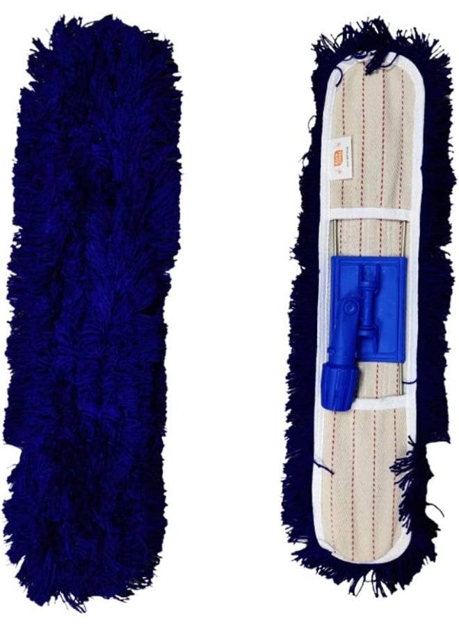 Royal Apex Washable Dust Mop Pad Replacement Head And Refill Reusable Looped-End Blue (Mop Pad Only ) - Image 1