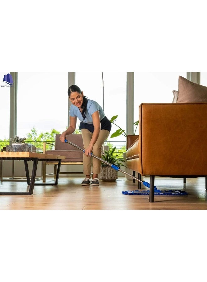 Royal Apex Washable Dust Mop Pad Replacement Head And Refill Reusable Looped-End Blue (Mop Pad Only ) - Image 3