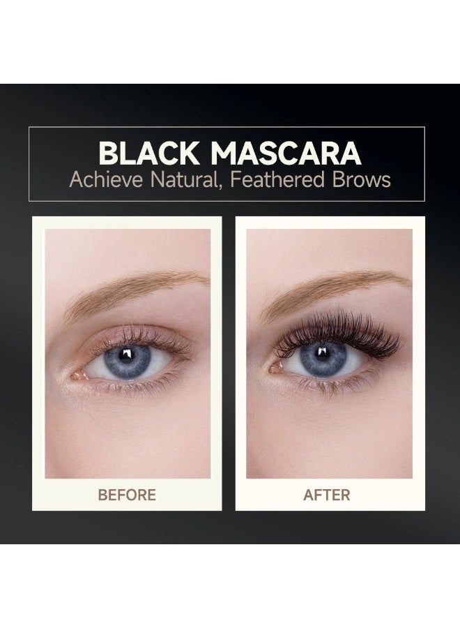 STARPLEX Waterproof Volumizing Black Mascara 10ml, Curling Lengthening Smudge Proof, Fast Dry Long Lasting, Slim Brush Warm Water Removable, Suitable for Sensitive Eyes - Image 3