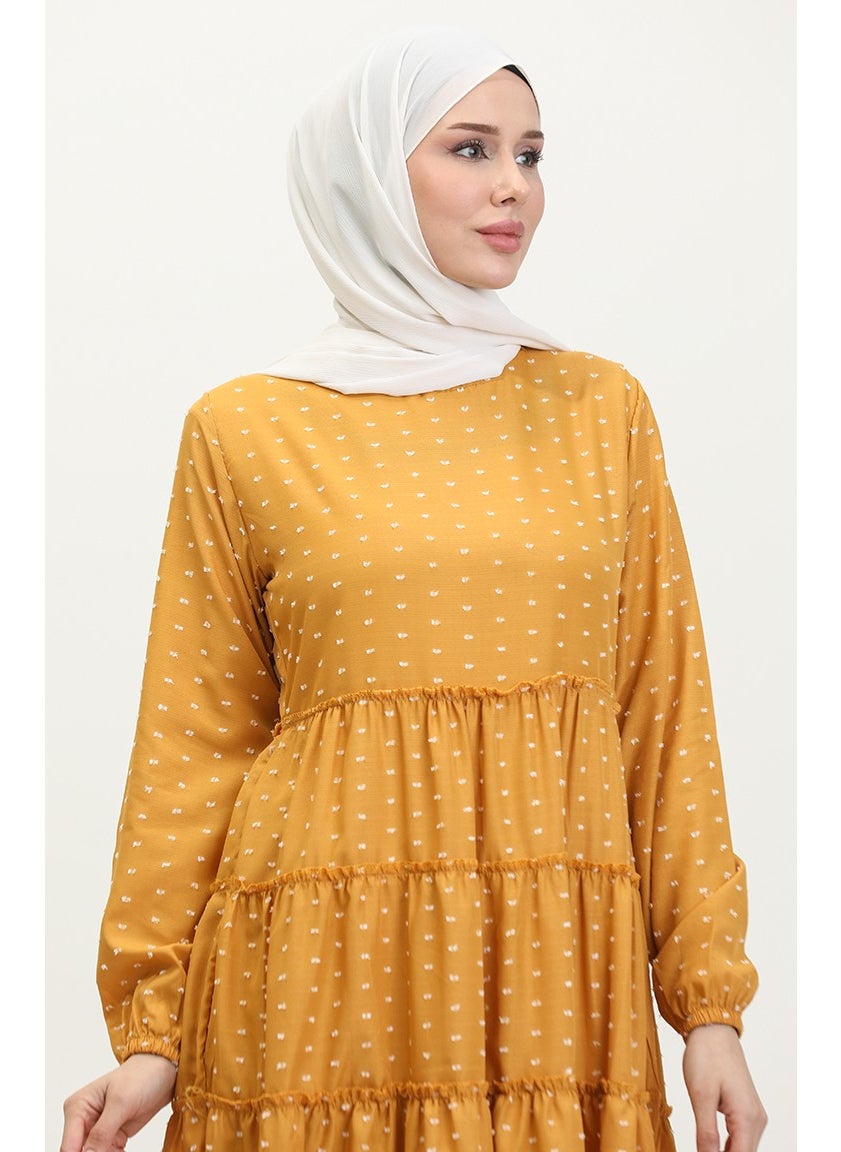 Pitpit Patterned Layered Dress 0371-07 Mustard - pzsku/Z267643305A1E188B661CZ/45/_/1738793429/ef14dc39-0e28-4f26-a923-ccc4c54865c9