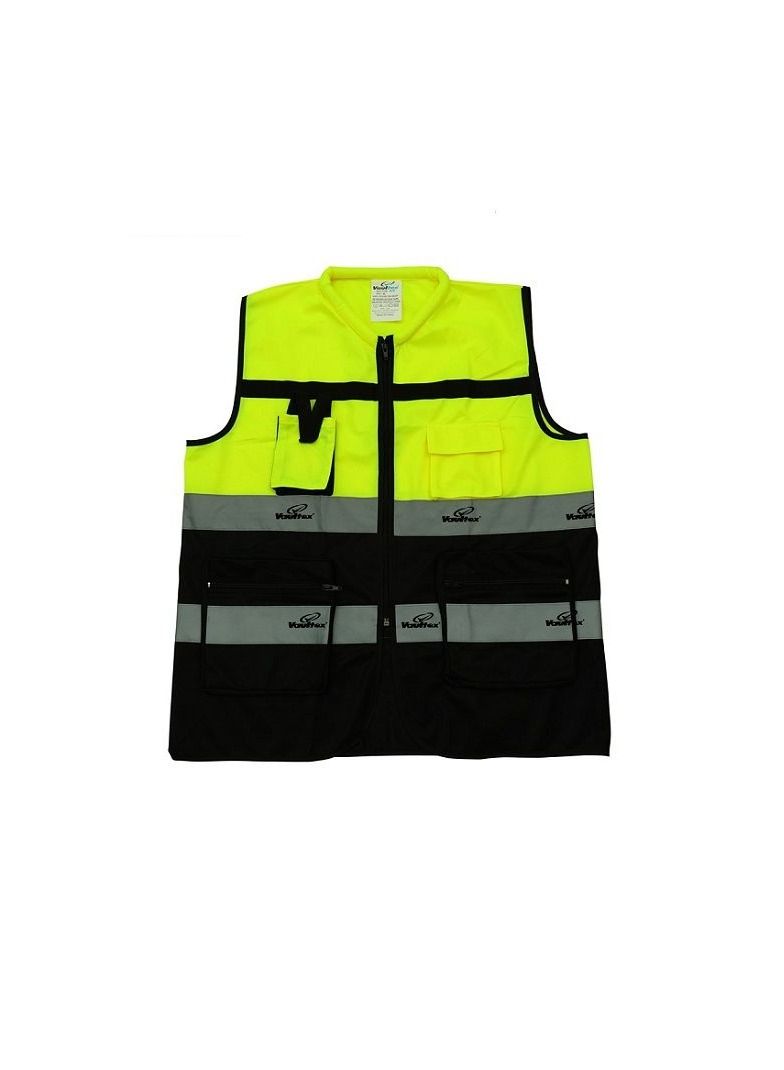 Vaultex Half Sleeve Reflective Vest Safety Jacket High Visibility Light Weight Breathable Washable 