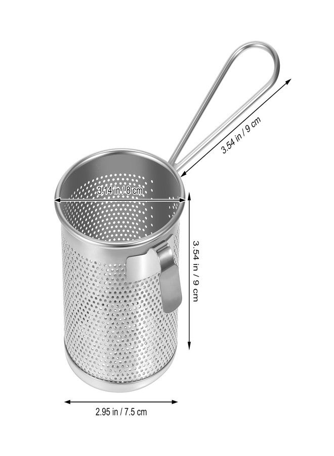 Luxshiny Hot-Pot Side Colanders Stainless Steel Mesh Strainer 6.49 Inch Hanging Basket for Cooking Noodles and Blanching in Kitchen - Image 2