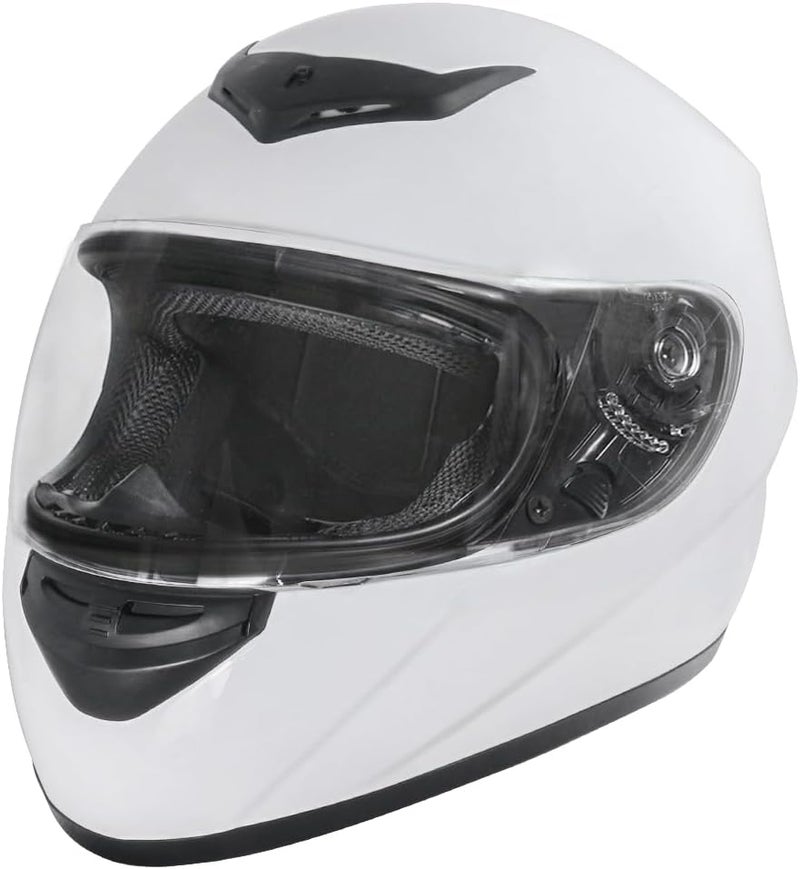 Zorax ZOR-819 White Full Face Motorcycle Helmet with Iridium Visor (M Size) - Image 5
