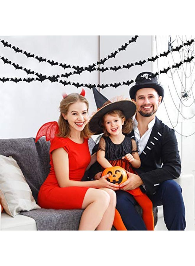 LeeSky 5Pcs Bat Garland Halloween Party Decorationsflying Bats Halloweenhalloween Batsbat Streamershaunted House Decorationshalloween Wall Decorations - Image 3