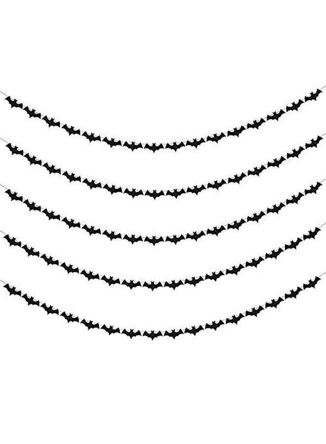 LeeSky 5Pcs Bat Garland Halloween Party Decorationsflying Bats Halloweenhalloween Batsbat Streamershaunted House Decorationshalloween Wall Decorations - Image 1