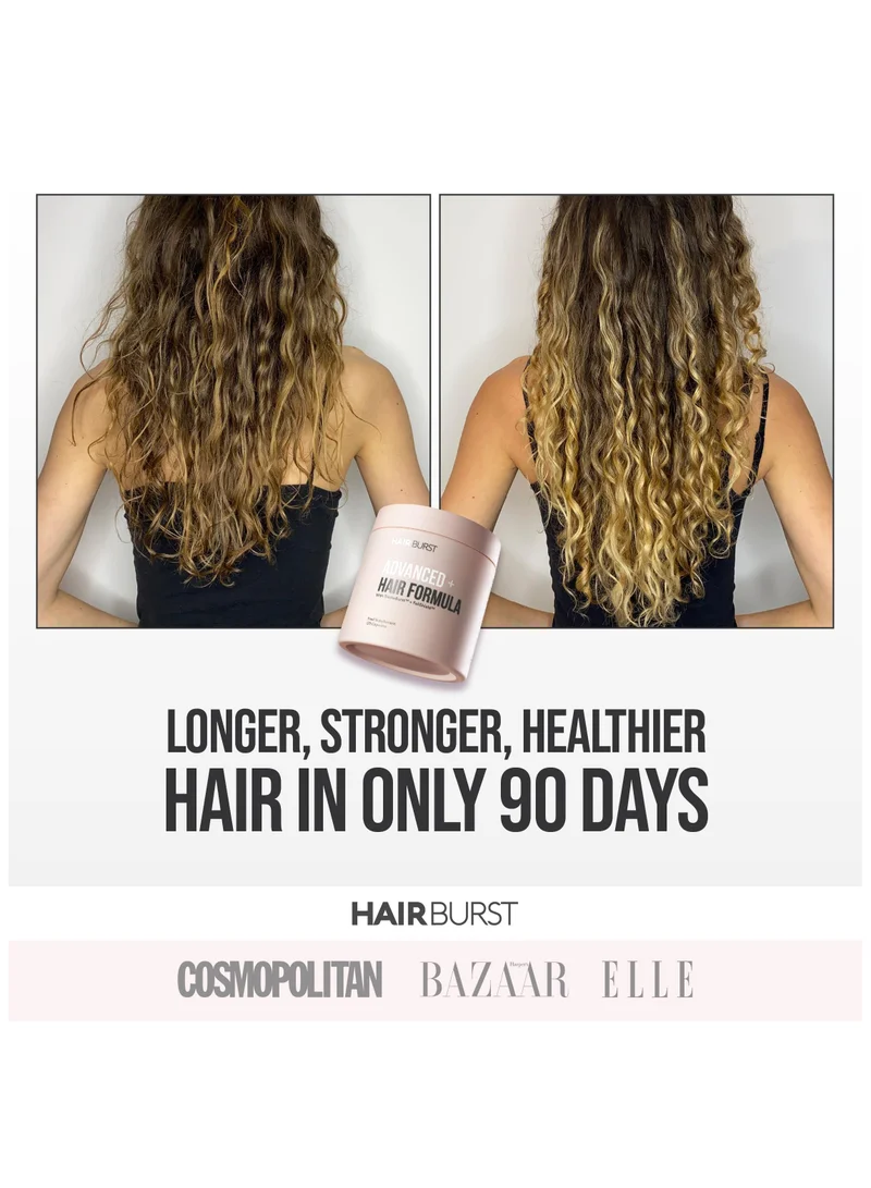 HAIR BURST Advanced+ Hair Loss Supplement — Targets Root Causes, Promotes Strong - Natural Products for Women - 4 Daily Capsules, 1 Solution