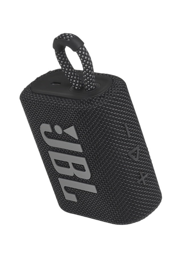 JBL Go 3 - Waterproof Wireless Portable Bluetooth Speake and Dustproof , Big Pro Sound with Punchy bass,Built-in long-lasting battery, Made in Part with Recycled Materials (Black) - Image 1