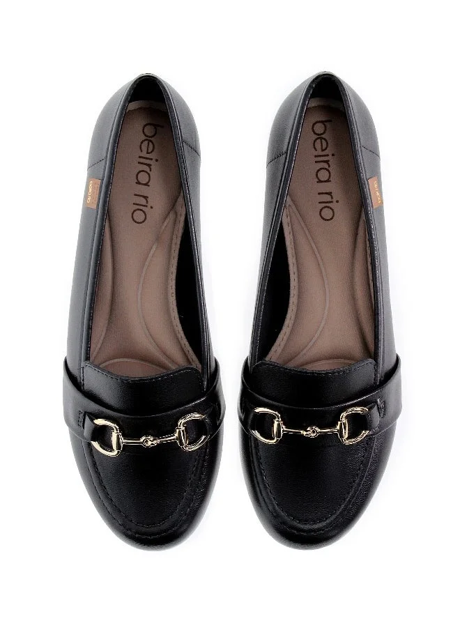 Beira Rio Beira Rio Ladies Closed/Flat Shoes Black | Made In Brazil