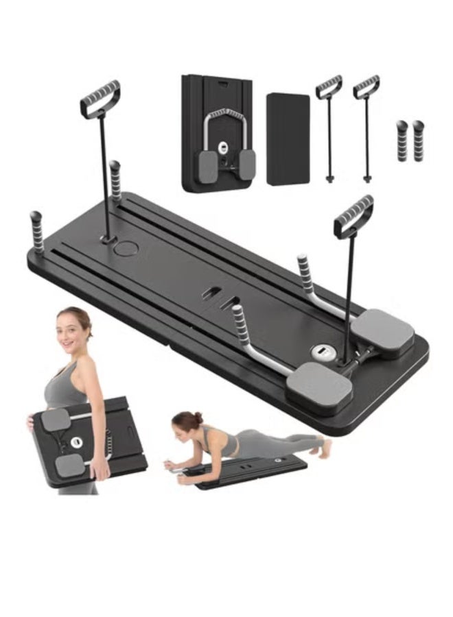 تايجر Multifunctional Foldable Pilates Reformer Board – Adjustable Ab & Core Trainer, Full Body Workout Machine for Home, Strength & Flexibility Training, Portable Pilates Board Set for Women & Men - Image 1