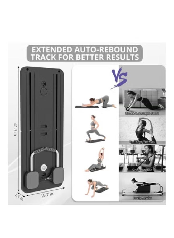 تايجر Multifunctional Foldable Pilates Reformer Board – Adjustable Ab & Core Trainer, Full Body Workout Machine for Home, Strength & Flexibility Training, Portable Pilates Board Set for Women & Men - Image 3