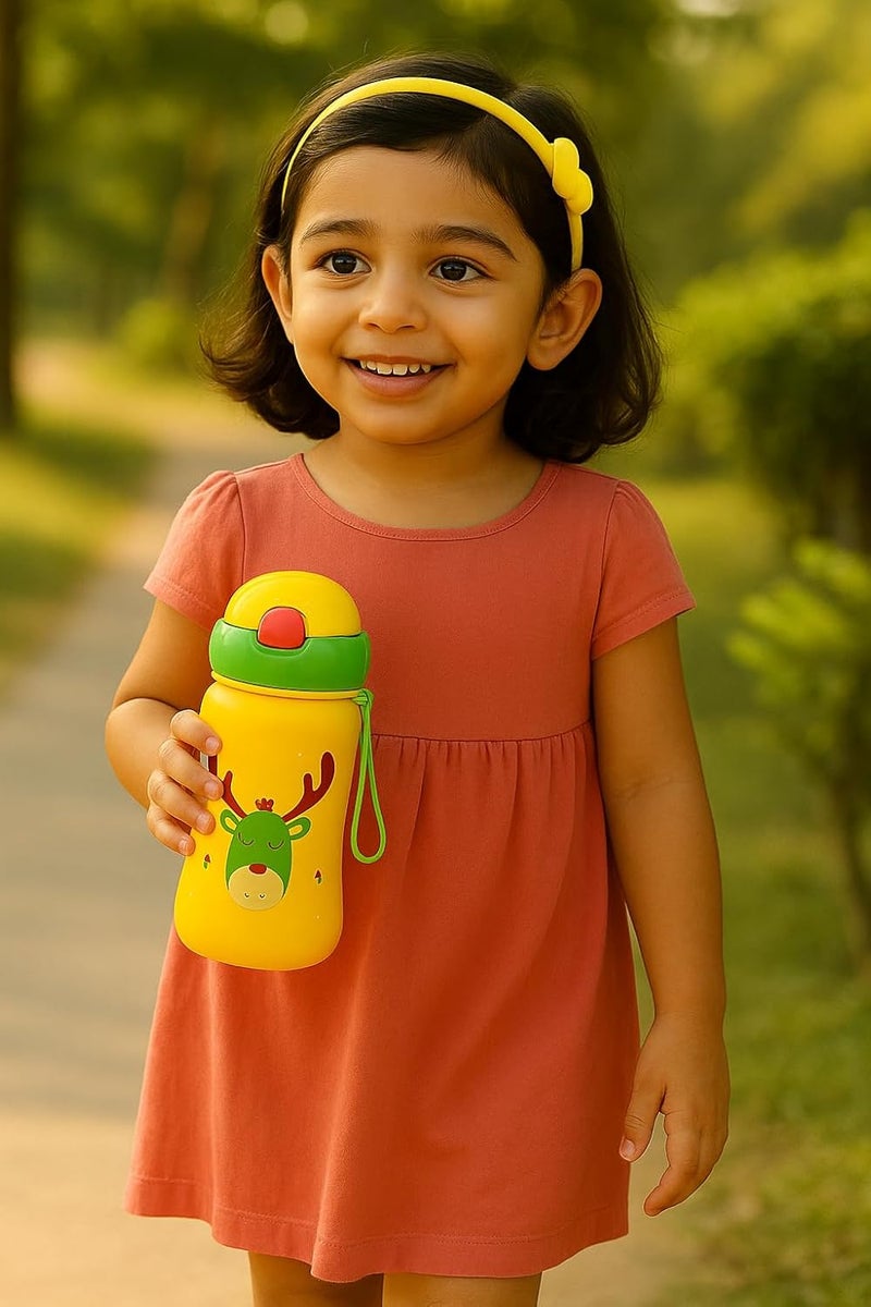 rabitat STEEL PLAY-OG Stainless Steel Water Bottle Coolest Kid Ever 350 ml - 2 years brand warranty | stainless steel water bottle | steel bottle | water bottle steel - Image 3