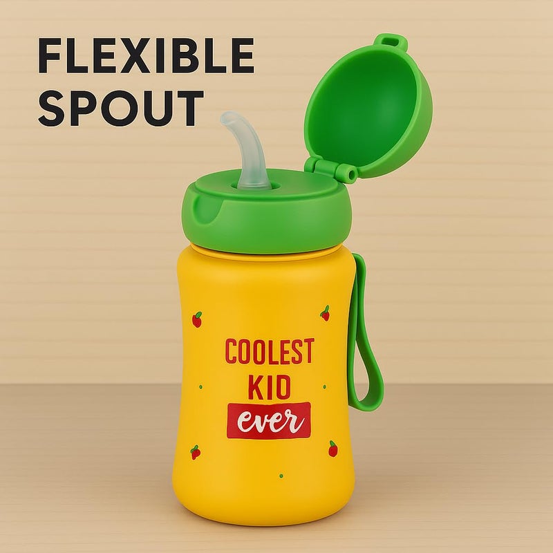 rabitat STEEL PLAY-OG Stainless Steel Water Bottle Coolest Kid Ever 350 ml - 2 years brand warranty | stainless steel water bottle | steel bottle | water bottle steel - Image 1