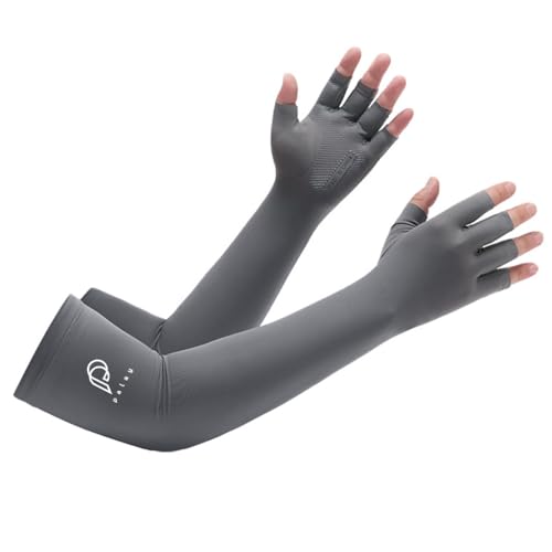 PALAY® Arm Sleeves for Men Women Hand Gloves for Sun Protection Summer UV Protection Cooling Hand Cover Quick Dry Breathable Silk Arm Sleeves for Driving, Bike Riding, Hiking - 1 Pairs - Image 1