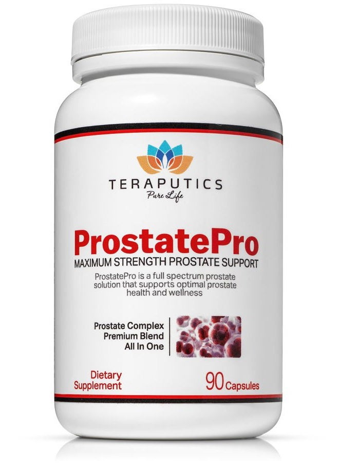 Teraputics ProstatePro - 33 Herbs Saw Palmetto Prostate Health Supplements For Men | Reduce Urination | Hair Growth w/DHT Blocker | Beta Sitosterol, Pygeum and Saw Palmetto for Men Prostate Support, 90 Capsules - Image 1