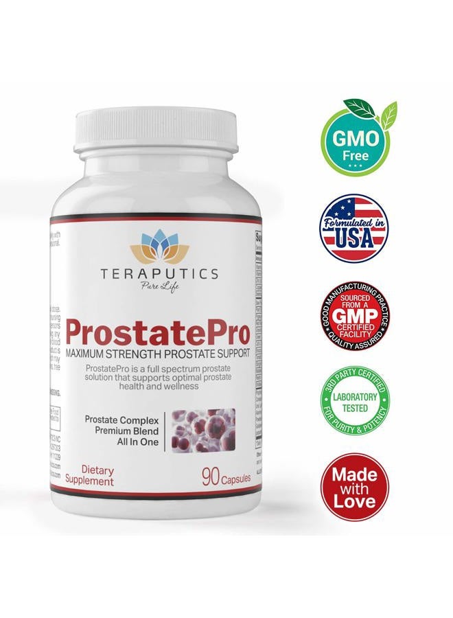Teraputics ProstatePro - 33 Herbs Saw Palmetto Prostate Health Supplements For Men | Reduce Urination | Hair Growth w/DHT Blocker | Beta Sitosterol, Pygeum and Saw Palmetto for Men Prostate Support, 90 Capsules - Image 3