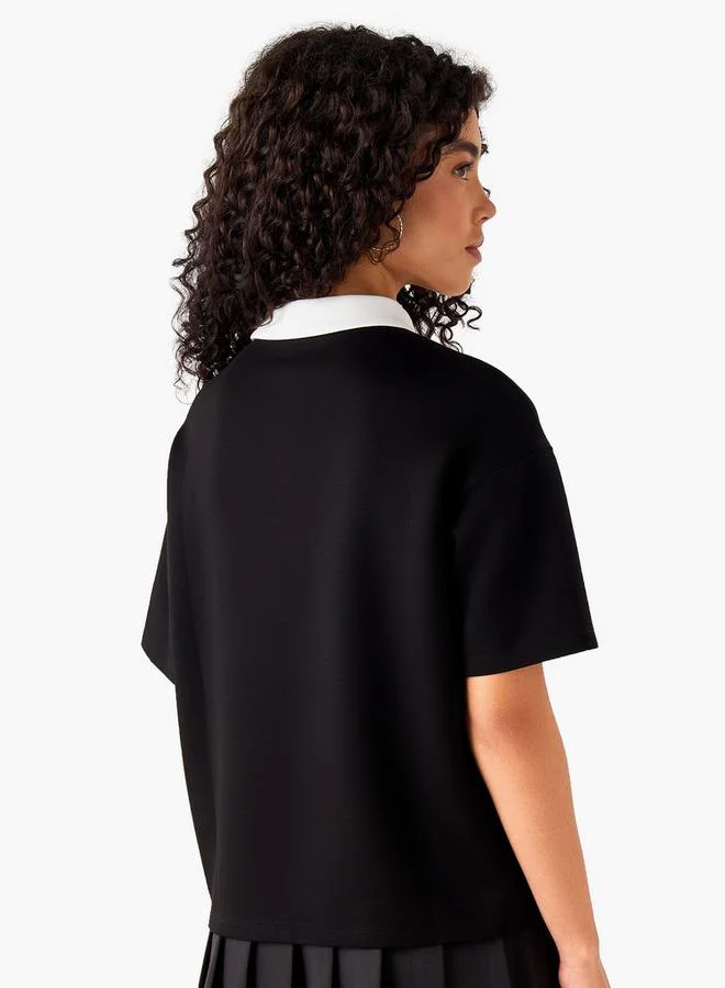 SP Characters  Polo T-shirt with Simba Embossed Patch for Women | Best Price UAE