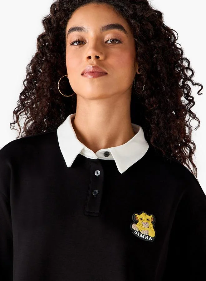 SP Characters  Polo T-shirt with Simba Embossed Patch for Women | Best Price UAE