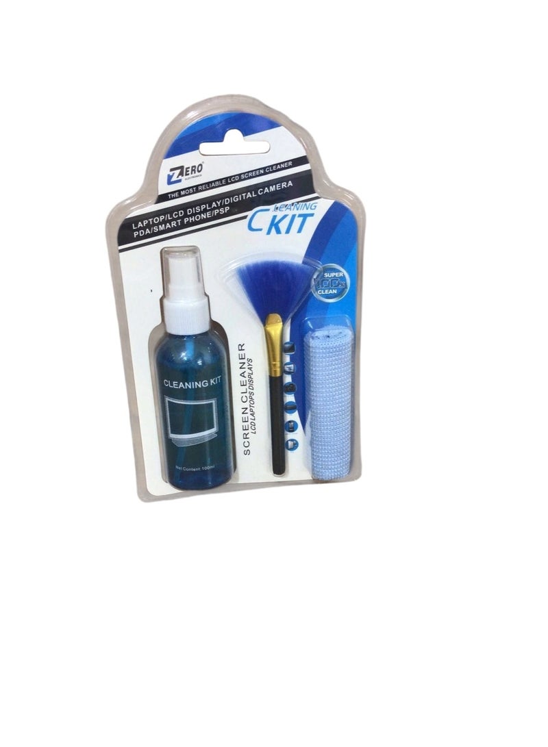 Zero 3-in-1 Efficient Cleaning Kit – 100ml – For PCs, Laptops, LCD TVs, Screens, Cameras, Smartphones, and Tablets  - Image 1