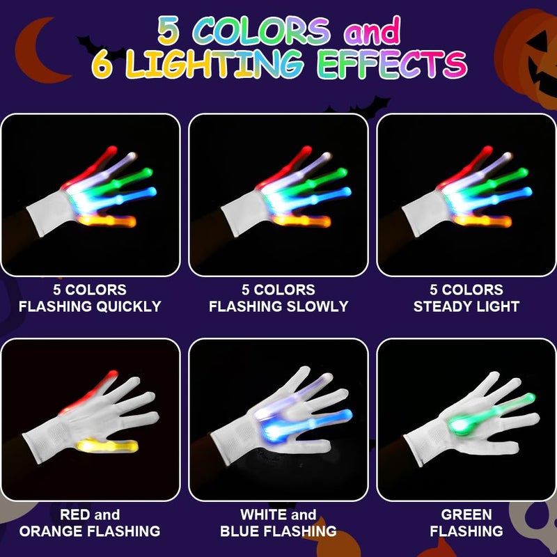 OFFCUP LED Gloves, Bright/Colourful, LED Rave Flashing Lighting/Multi Colour for Party/Club/Evening/Christmas/Running/Halloween - Image 4