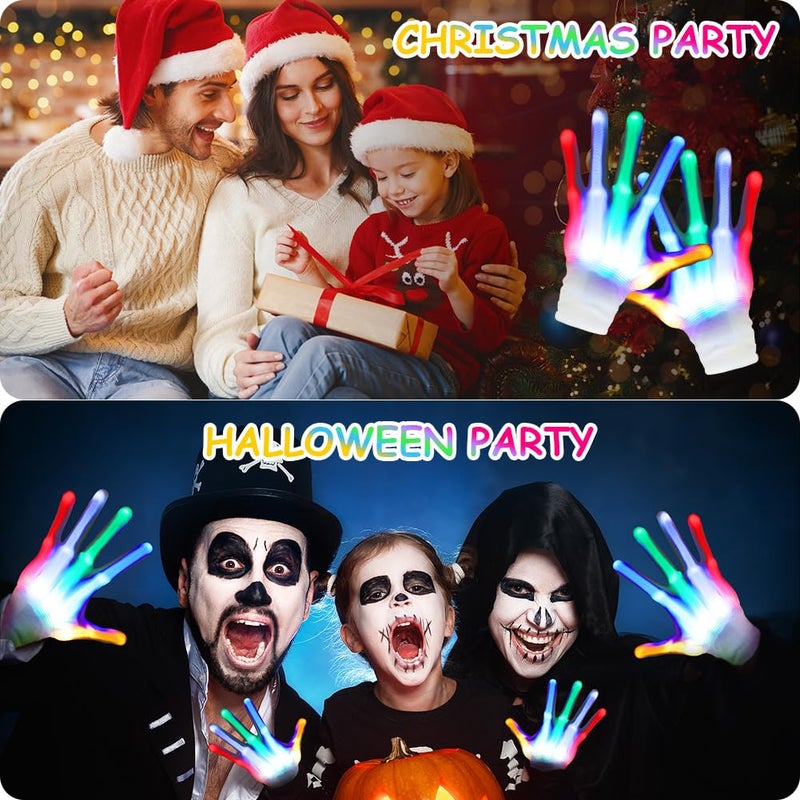 OFFCUP LED Gloves, Bright/Colourful, LED Rave Flashing Lighting/Multi Colour for Party/Club/Evening/Christmas/Running/Halloween - Image 5