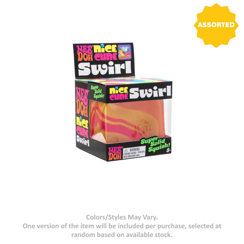 Schylling NeeDoh Nice Cube Swirl Squeeze Toy (6.35 cm, Assorted) - Image 1