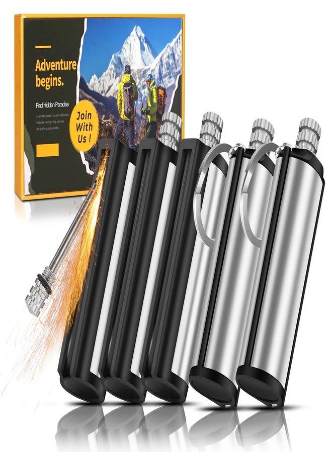 Lafagiet Pack of 5 Permanent Match Lighter, Wateproof, Keychain Matches Lighters for Candle, Survival, Camping Kit (No Fuel Included) - Image 1
