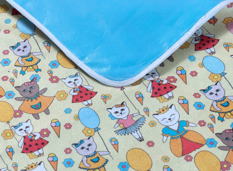 Aazeem New Born Baby Polyster Sheets Waterproof | Bed Protector Baby Dry Sheet | Baby Dry Mats Waterproof and New Baby Born Product |Pack of 3 |Orange | - Image 5