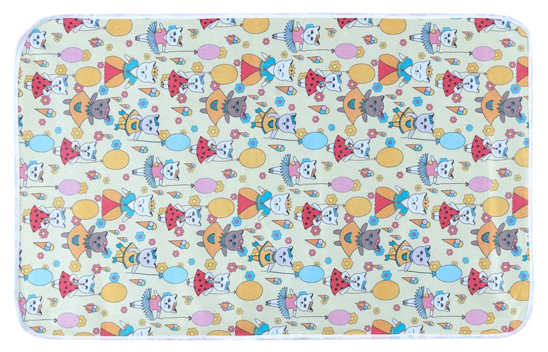 Aazeem New Born Baby Polyster Sheets Waterproof | Bed Protector Baby Dry Sheet | Baby Dry Mats Waterproof and New Baby Born Product |Pack of 3 |Orange | - Image 3