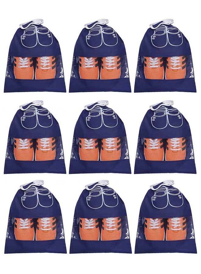 Kuber Industries Kuber Industries Non Woven 9 Pieces Shoe Cover/Shoe beg (Blue)-CTLTC15010 - Image 1
