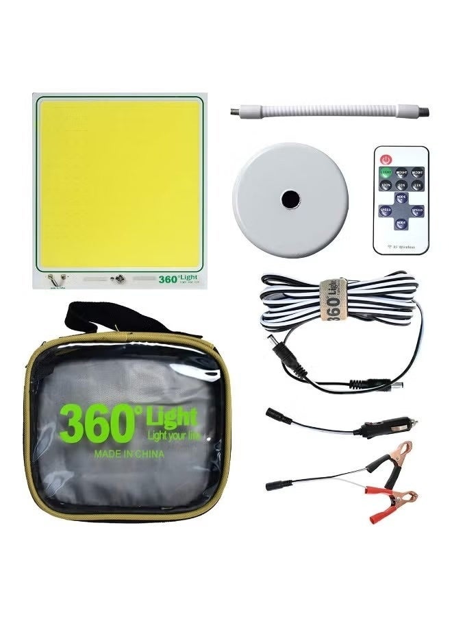 360 Light 360° COB LED Work Light – Portable & Ultra-Bright Magnetic Base, RF Remote, Car Battery Clip & Power Cable Perfect for Camping, Emergencies, Car Repairs & Outdoor Garage Use - Image 3