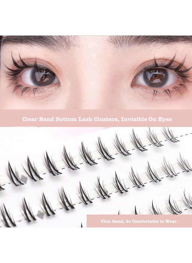 DAODER - Lash Clusters Diy Eyelash Extensions - Daoder 90Pcs Wispy Natural Look Clear Band Lashes For Bottom Eyelashes 6Mm - Image 1