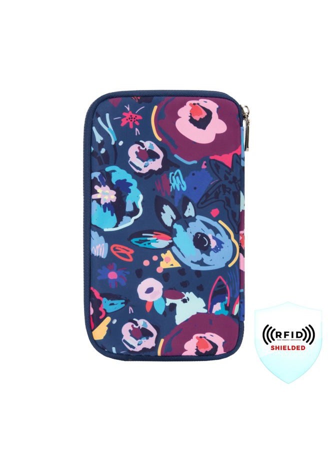 Travelon RFID Blocking Family Passport Zip Wallet, Mod Floral, One Size, Rfid Blocking Family Passport Zip Wallet - Image 3