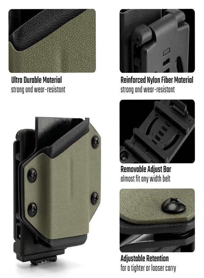 TACTICAL_GEEK TGCode G4 Multi-Tool Sheath for LEATHERMAN WAVE, Adjustable Sheath with Back Clip for Belt, Multi-tool not included Green - Image 3