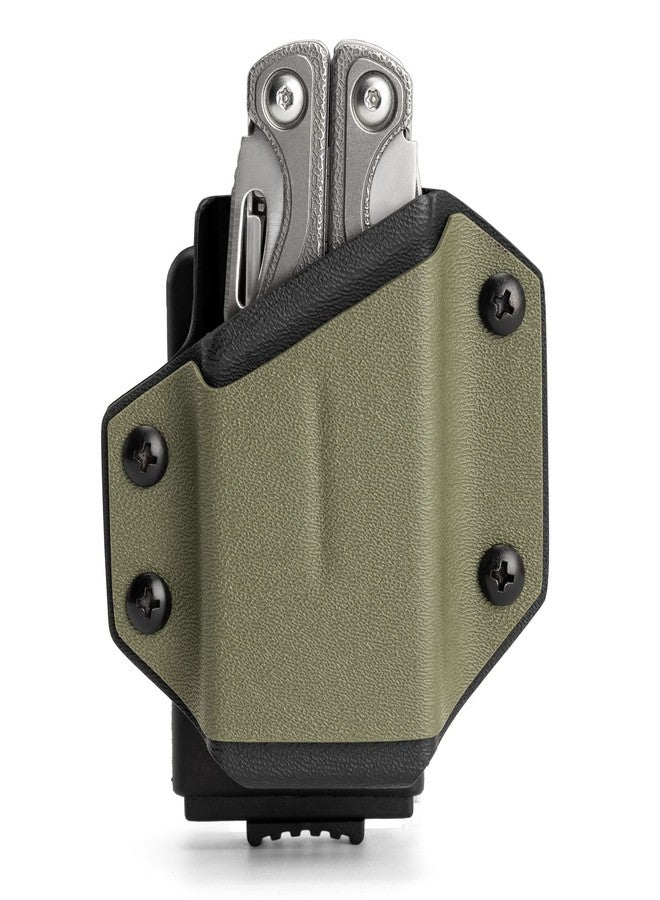 TACTICAL_GEEK TGCode G4 Multi-Tool Sheath for LEATHERMAN WAVE, Adjustable Sheath with Back Clip for Belt, Multi-tool not included Green - Image 1
